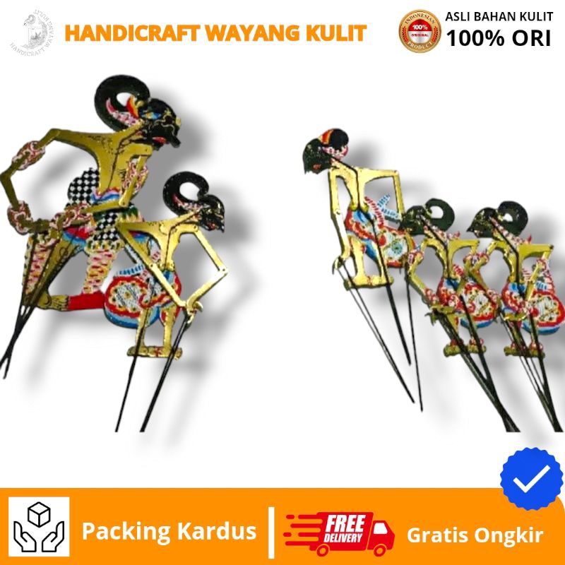 HANDICRAFT WAYANG KULIT | Wayang kulit kertas  Pandawa 5 ukuran standar pentas pedalangan murah