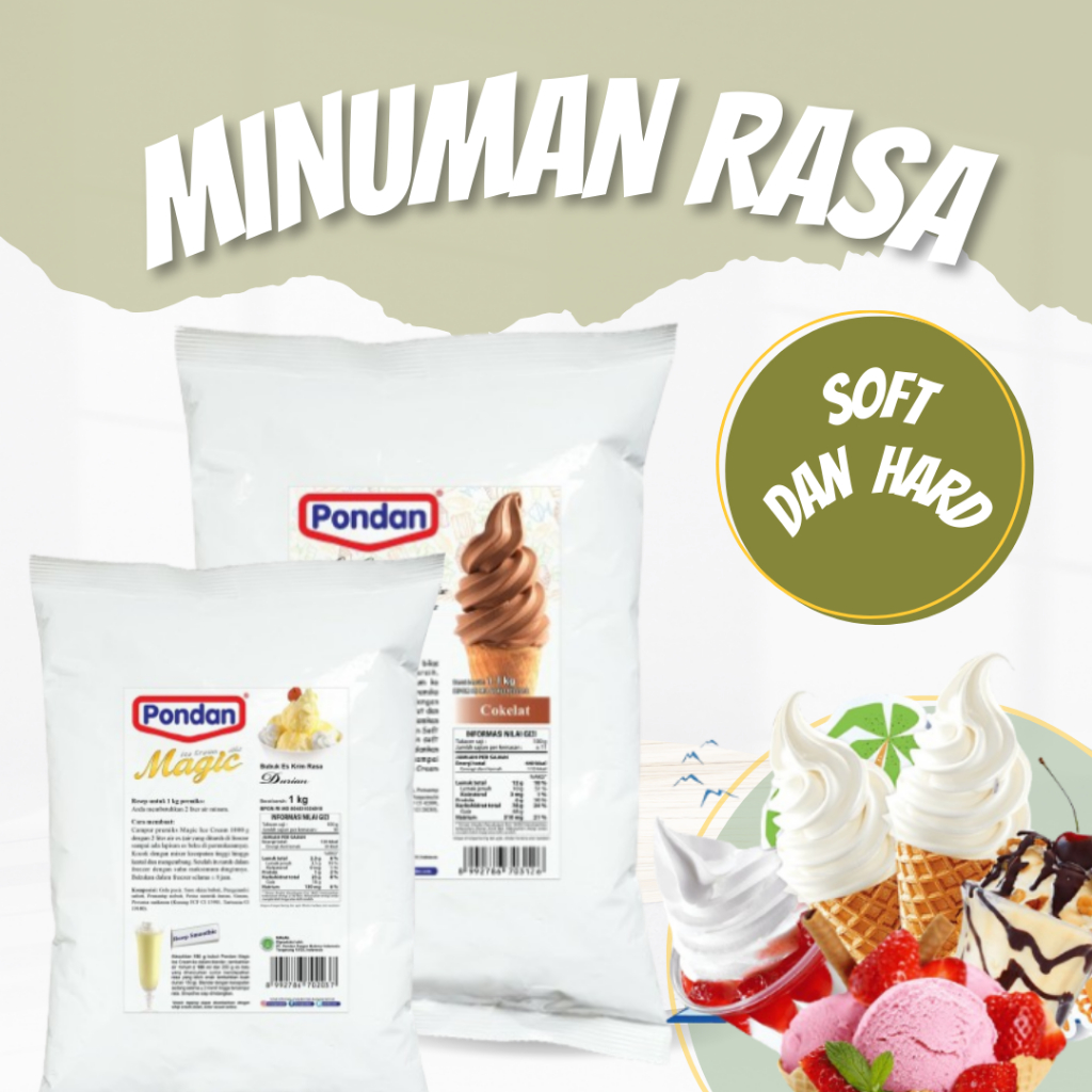 

Pondan Bubuk Es Krim Soft Serve Hard Serve Tepung Hard Ice Cream Pondan Bubuk Es Krim 1000 Gram Pondan Ice Cream Vanilla