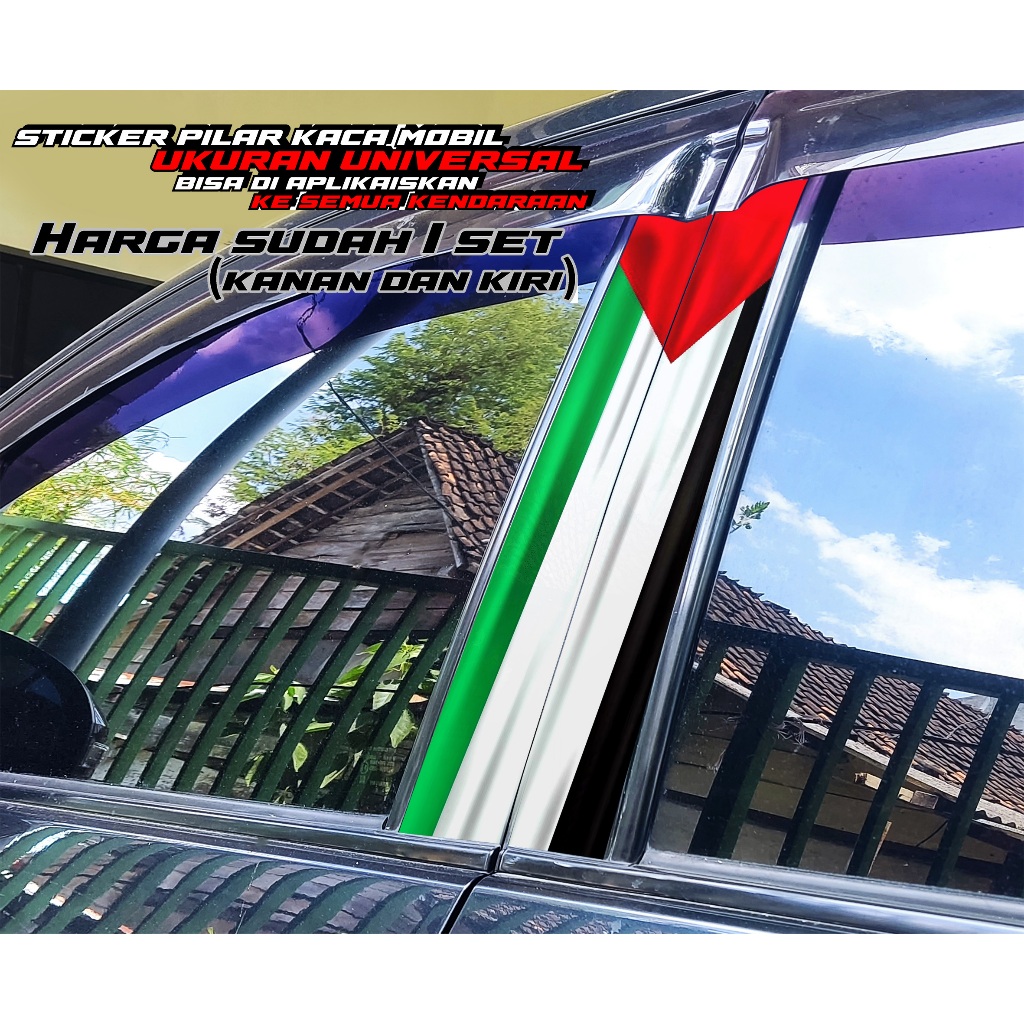 06 STICKER VARIASI PILAR PINTU JENDELA MOBIL KANAN KIRI - STICKER PILAR PINTU JENDELA MOBIL VINYL PA