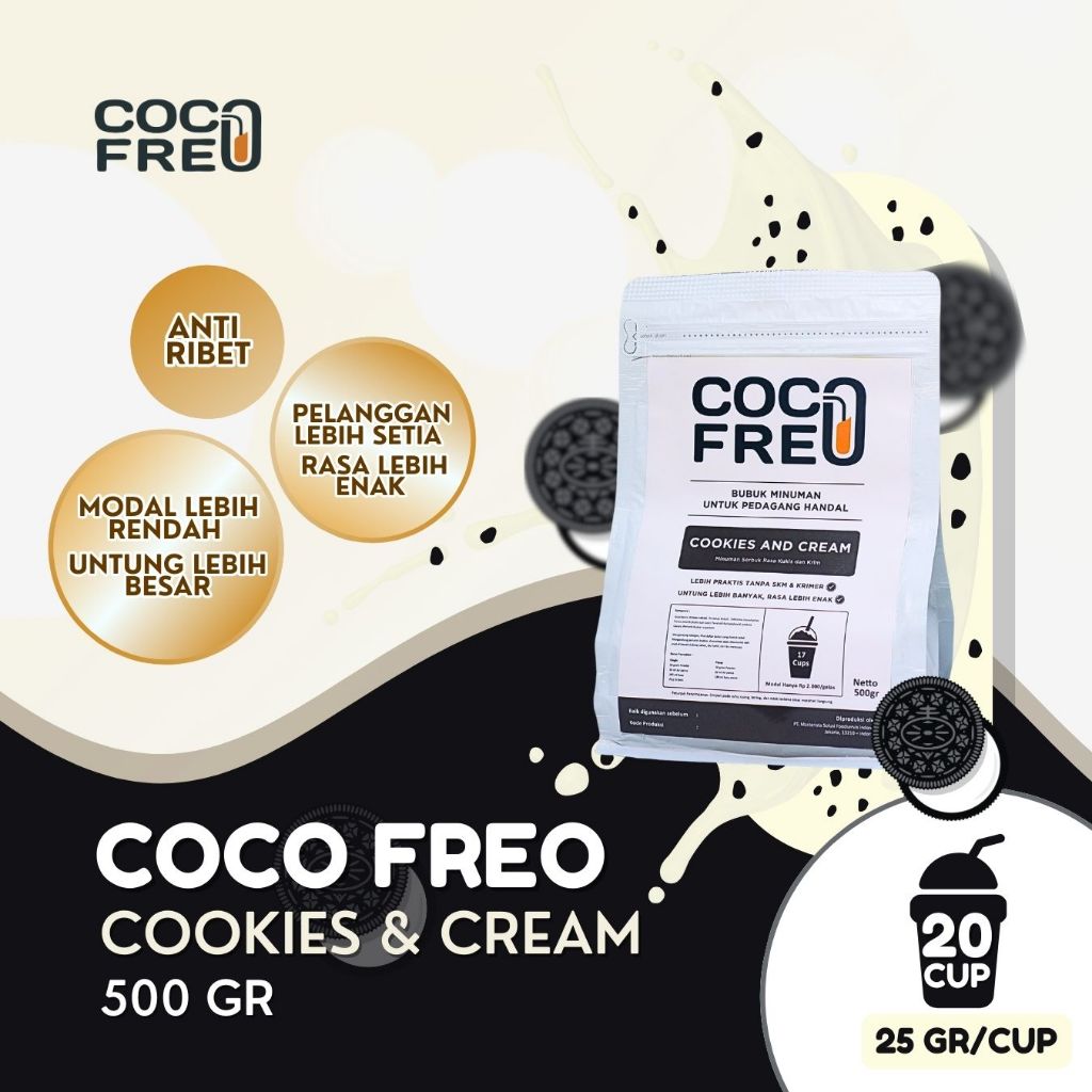 

Bubuk Minuman Cookies and Cream Powder - Cocofreo