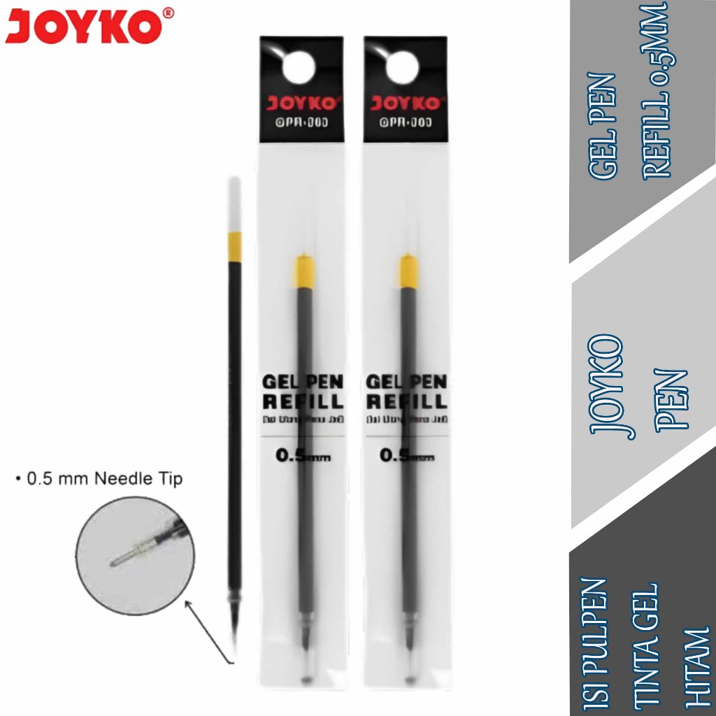 

Gel Pen Refill 0.5mm - Joyko - Isi Pulpen Gel Hitam & Biru - Isi Pulpen GPR-263