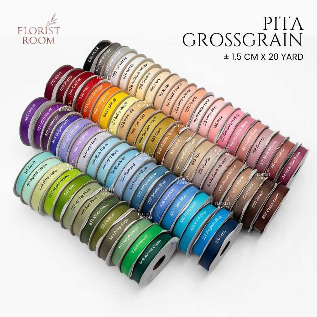 

Grossgrain ±1.5cm x 20 Yard - Ribbon - Hadiah - Kado - Pita salur