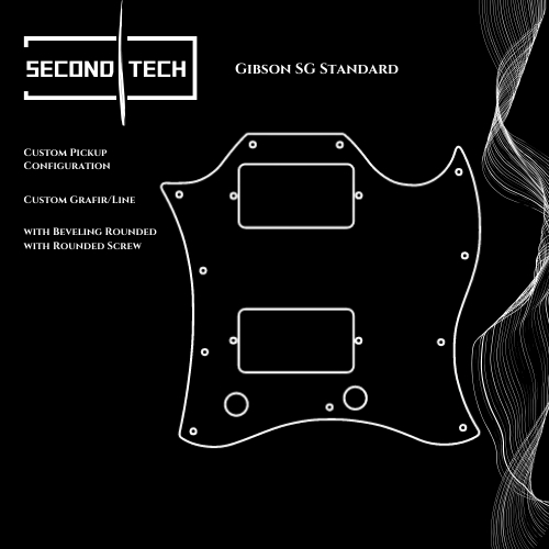 pickguard Epiphone SG standar gibson 3ply akrilik mirror custom