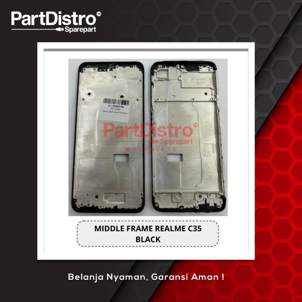 MIDDLE FRAME REALME C35 BLACK
