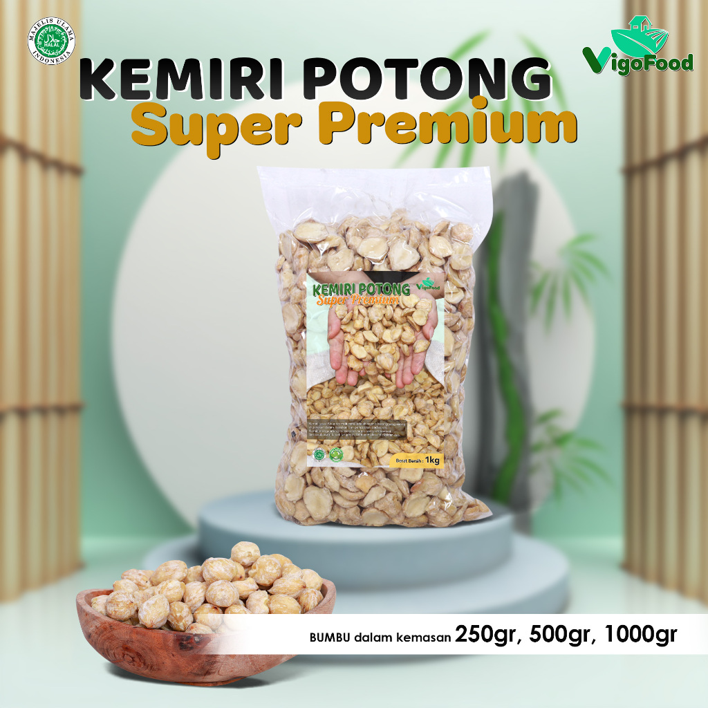 

KEMIRI PECAH / POTONG / HANCUR BESAR GRADE IMPORT BY VIGOFOOD / CANDLENUT / CANDLE NUT