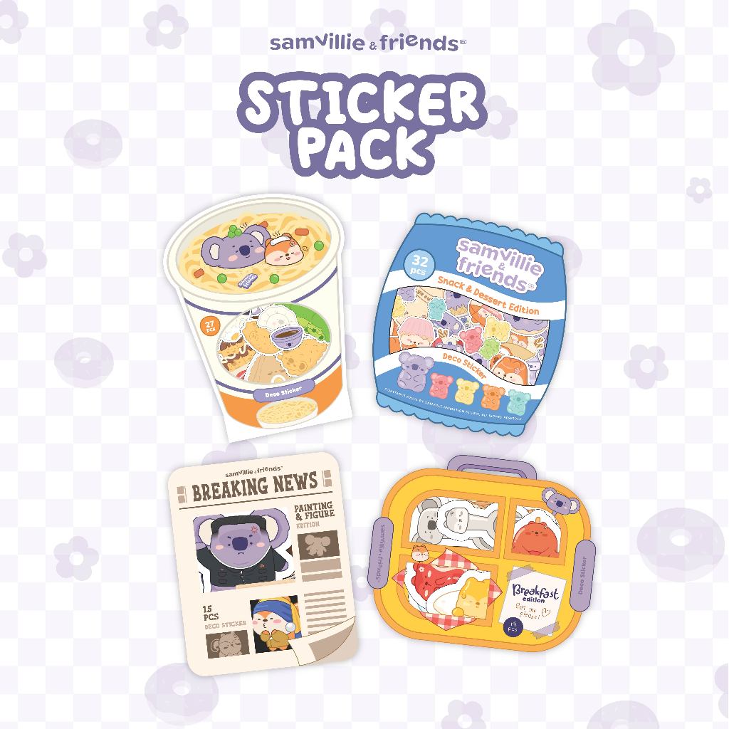 

Sticker Pack Samvillie | Tema Japanese Food Gummy Bear Museum Breakfast