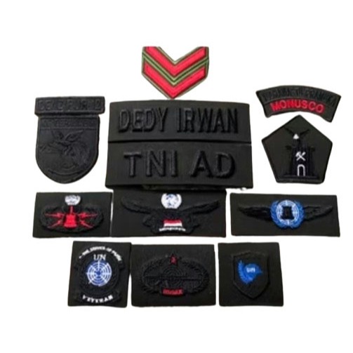 Bordir TNI AD Papan nama PDL MIKA TIMBUL NAMA TNI