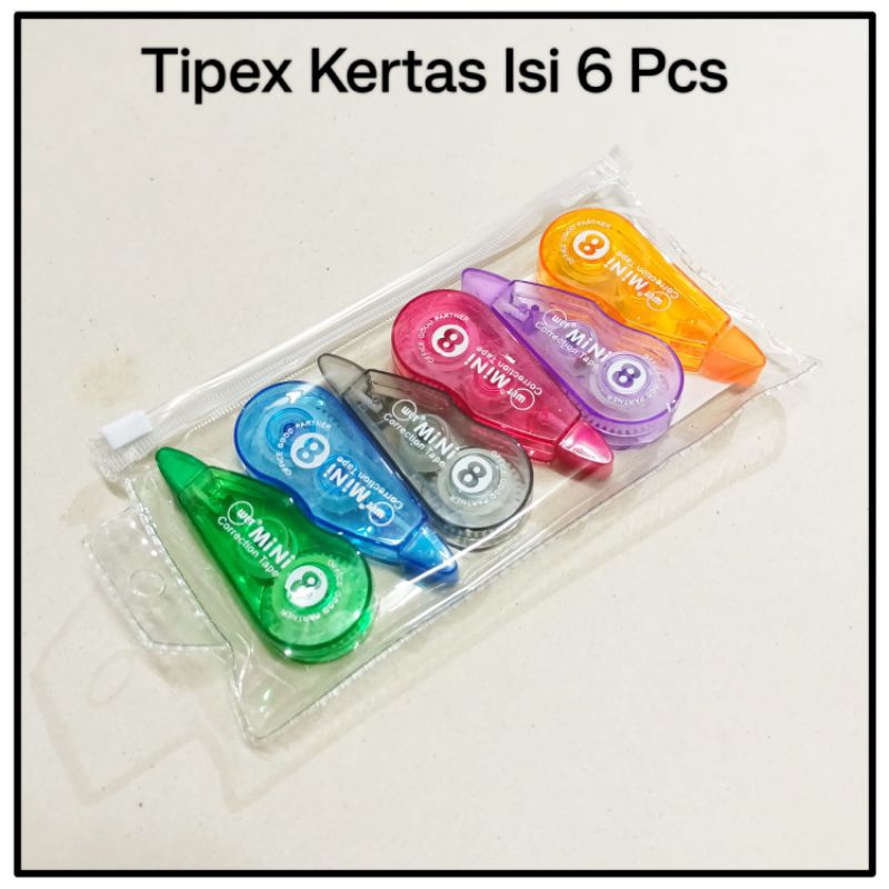 

Correction Tape Mini Isi 6 Pcs