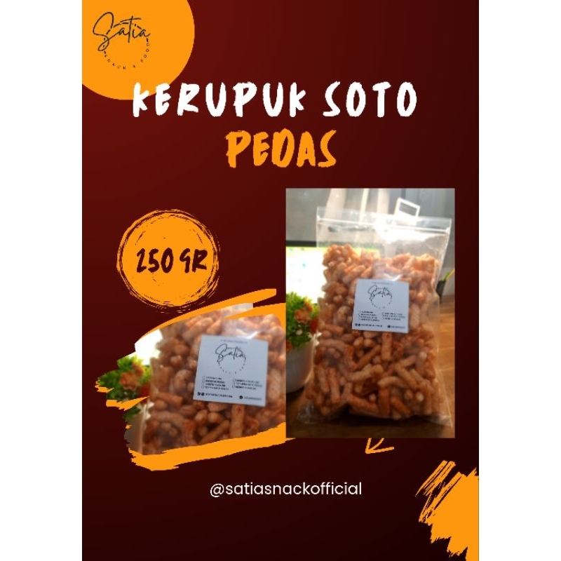 

Satia Snack : Kerupuk Soto Pedas (150gr)