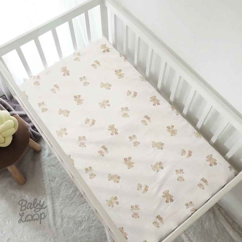 [PRELOVED] Sprei Bayi Baby Loop Beruang / Bedsheet Japanese Cotton Motif Bear