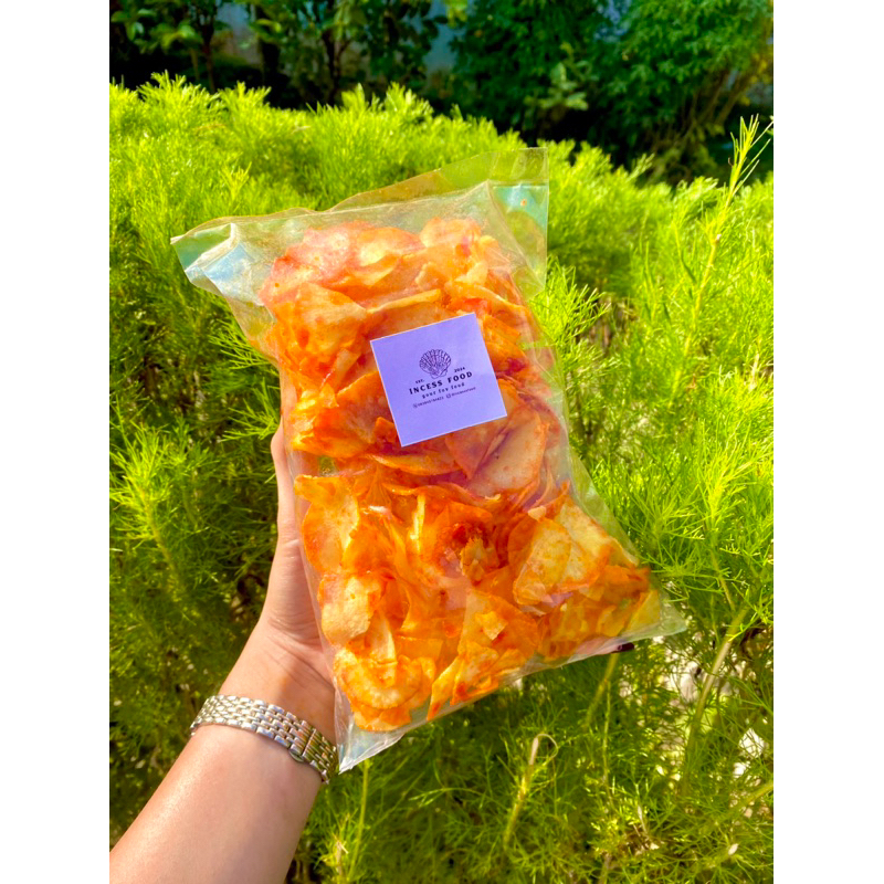 

Keripik Singkong Inces Pedas Manis 100% Home made tanpa pengawet