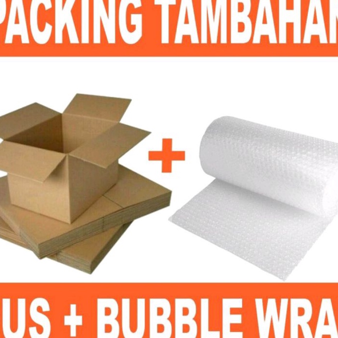 

KF7 extra packing dus buble wrap untuk keamanan pengiriman packing tambahan dus dan buble wrap