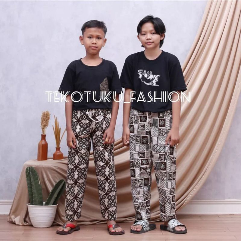 celana batik boim anak 2025 | batik anak perempuan dan celana batik anak laki laki