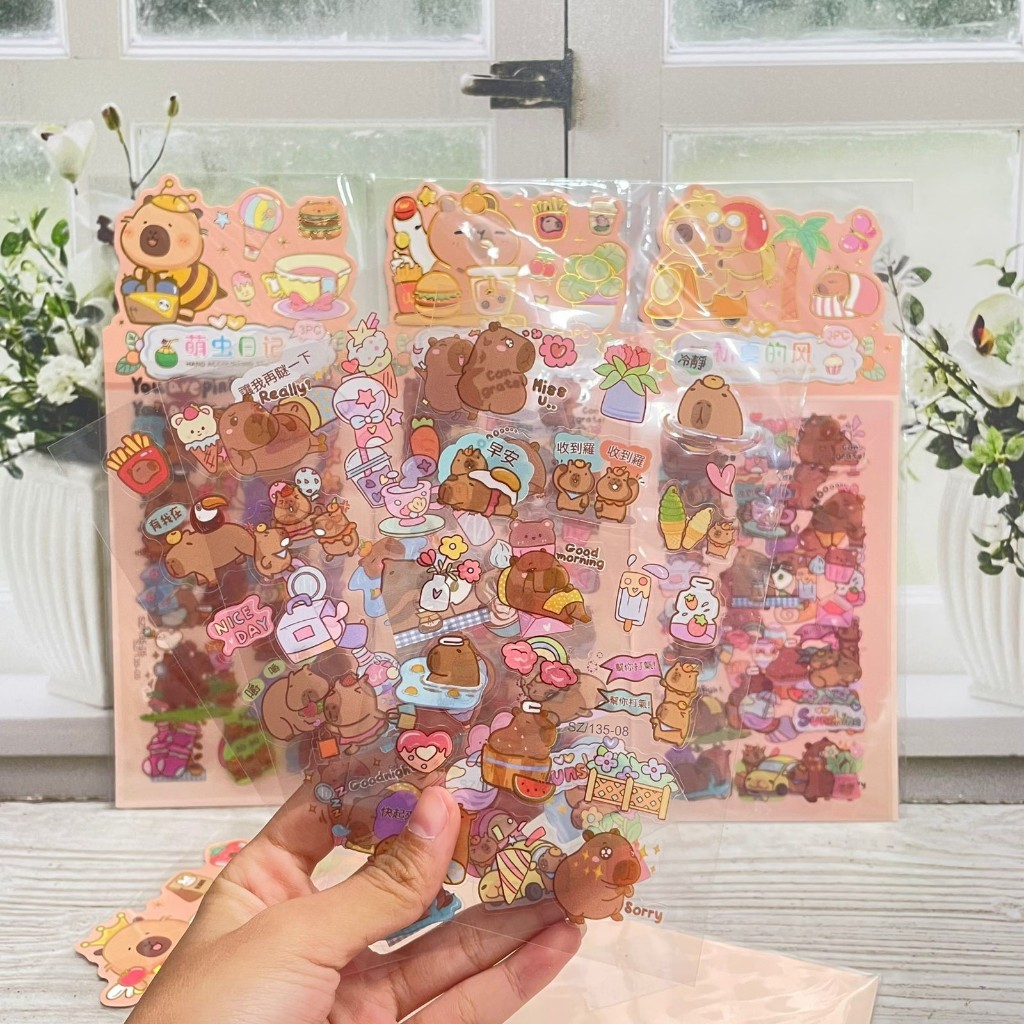 

STICKER SZ-135 CAPPYBARA ST-1541 KAPIBARA ANIMAL ZOO STIKER KADO ANAK LUCU KREATIVITAS SOUVENIR SUVENIR ALAT TULIS KANTOR SEKOLAH MURAH