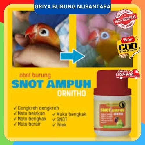 ORNITHO NUTRIBIRD OBAT SNOT AMPUH UNTUK BURUNG LOVEBIRD MURAI TRUCUK KENARI DLL