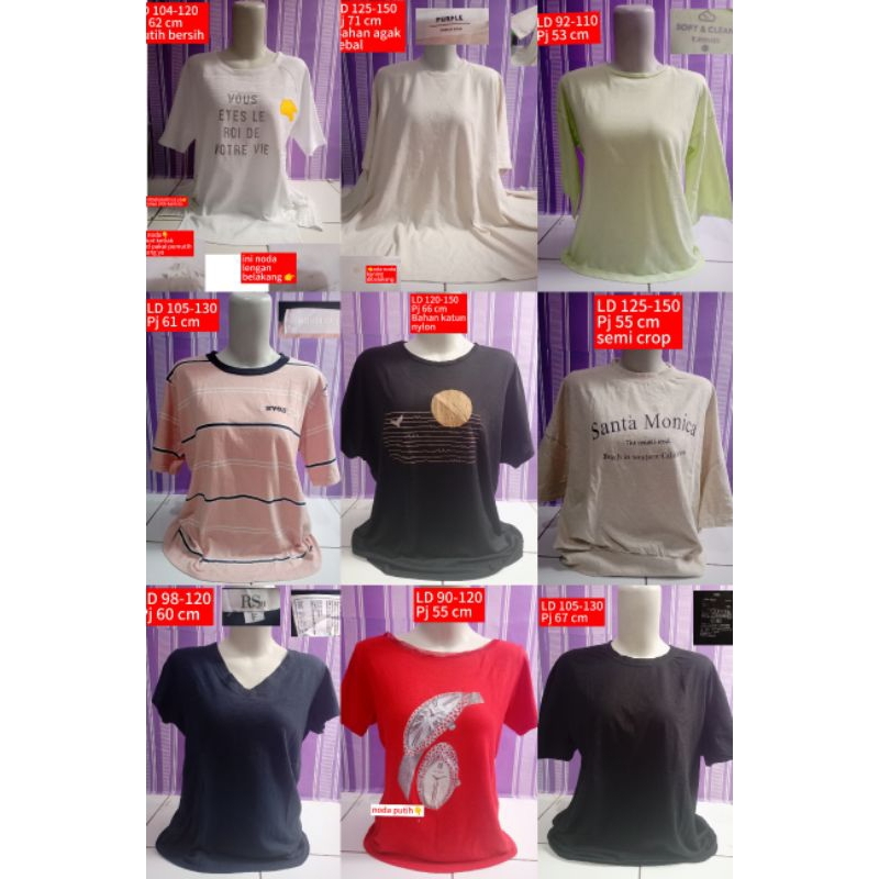 (2)Kaos Wanita PL Good Condition-Kaos PL Wanita-Kaos Preloved Wanita