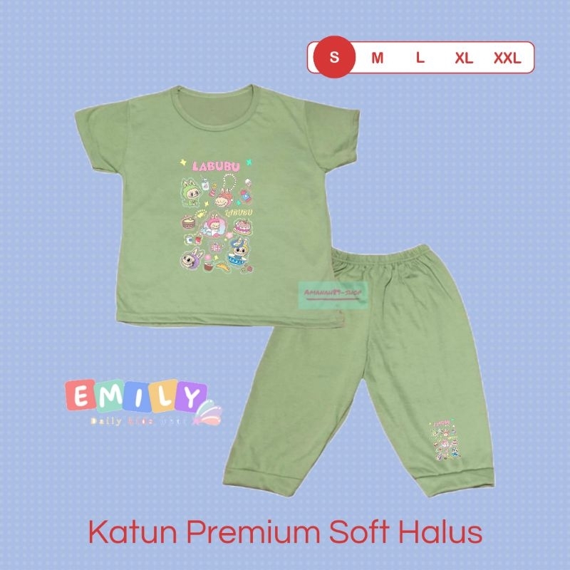 Set Anak 100 Ribu Dapat 4 sampai 5 stel / Baju Tidur Anak Labubu / Piyama Anak Labubu / Set Anak Ste