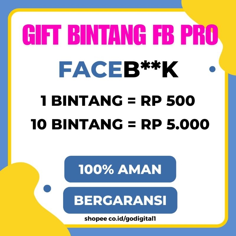 GIFT BINTANG FB PRO ⭐⭐⭐⭐⭐ Jasa Kirim Bintang FB Profesional/Fanspage 100% Aman Tepercaya