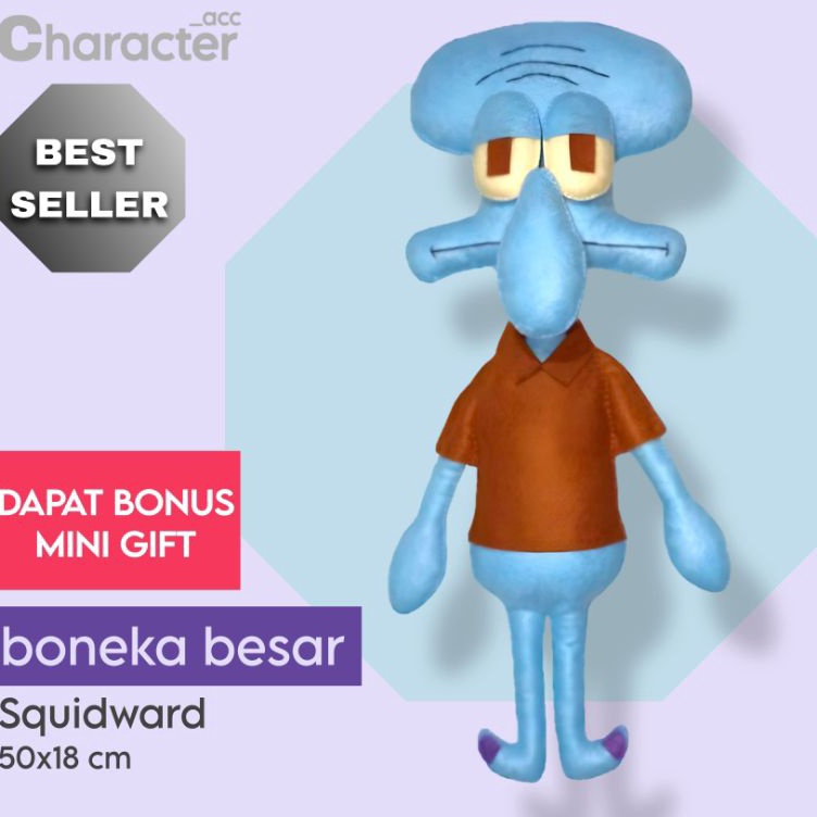 Harga Diskon Boneka besar  boneka flanel lucu karakter squidward  BONUS
