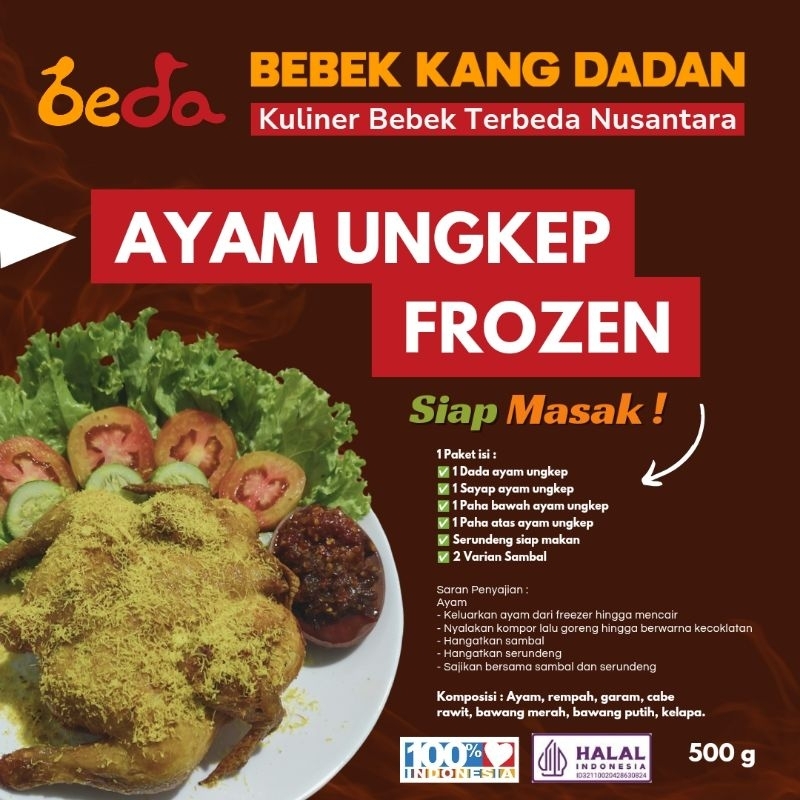 

Ayam Ungkep Frozen 1/2 Ekor 4 Potong | Ayam Instan Bumbu Kuning Siap Masak (Sambal + Serundeng)