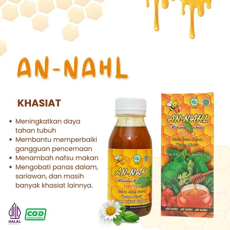 

madu mint an-nahl | madu mint batuk isi 100ml