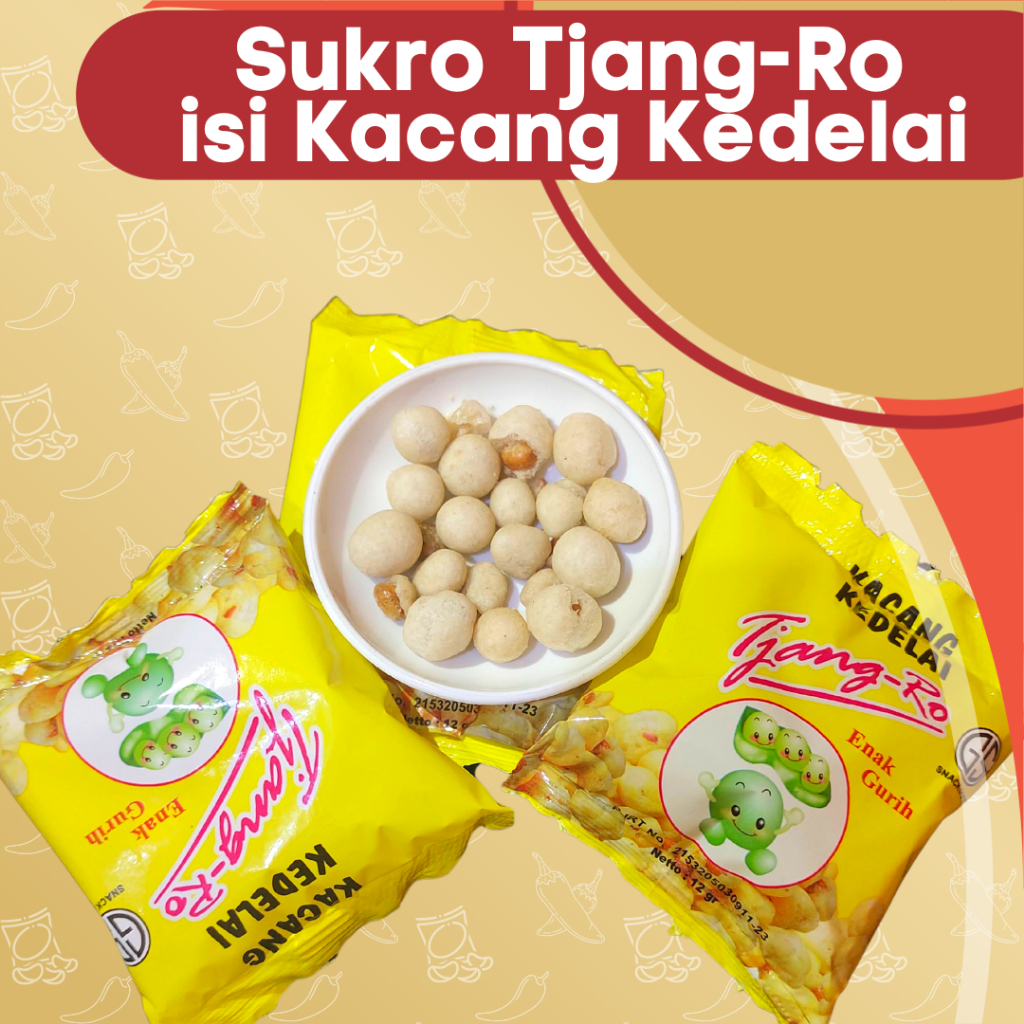 

1 BALL (50 PCS) TJANG-RO Kacang Kedelai Cang-Ro SNACK JADUL
