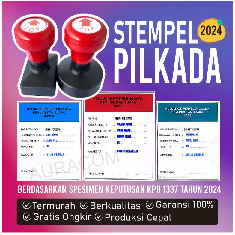 

Stempel Pilkada 2024, Stempel TPS, Stempel Surat Suara, Stempel Pemilu, Stempel TandaTangan dll.