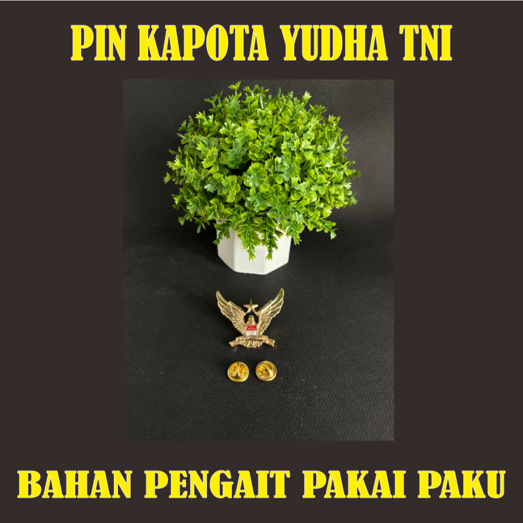 Pin wing Kapota Yudha / Brevet Kapota yudha bahan logam berkualitas