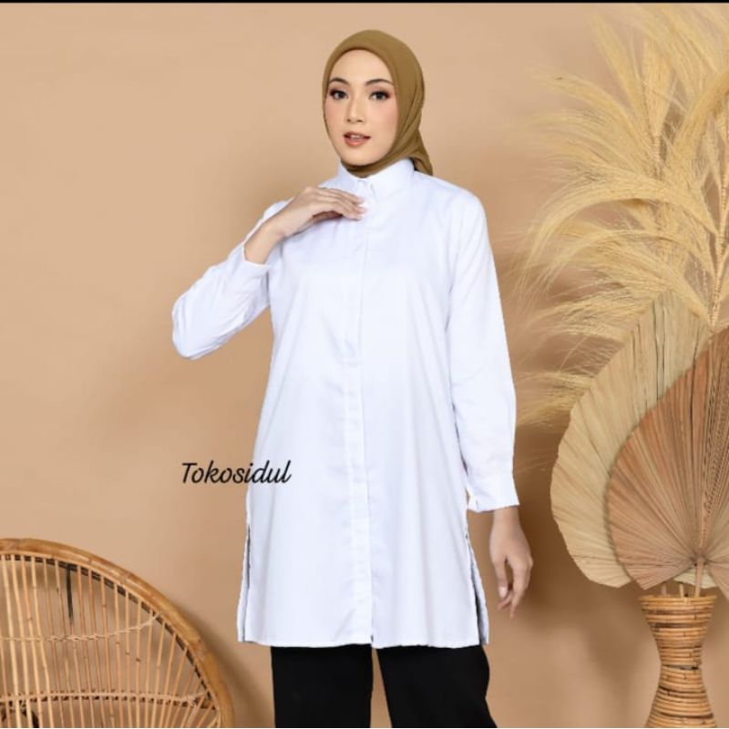 TUNIK TOYOBO/TUNIK TOYOBO PREMIUM/TUNIK POLOS/KEMEJA TUNIK /BLOUSE TUNIK/TUNIK PUTIH