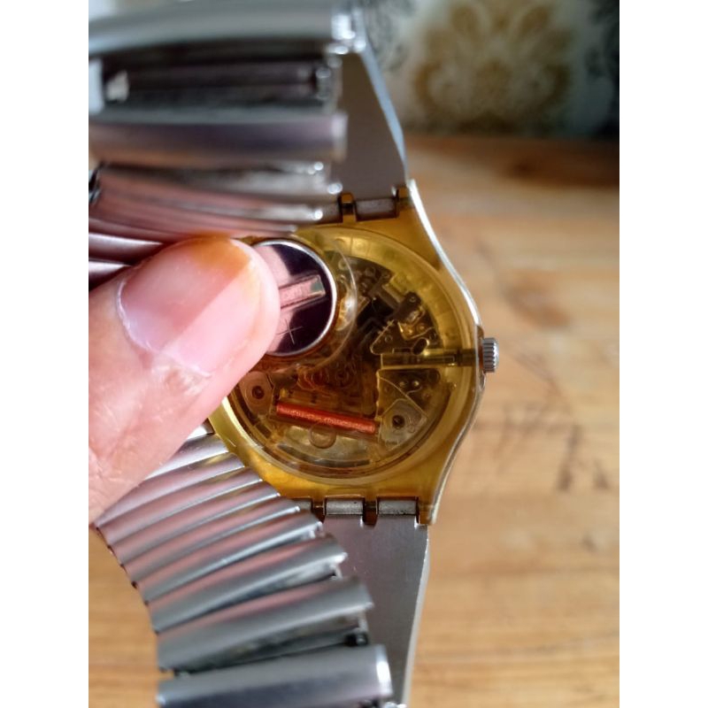 jam tangan Swatch Swiss strap stainless steel fleksibel ori