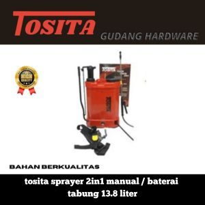 tosita sprayer 2in1 manual / baterai tabung 13.8liter