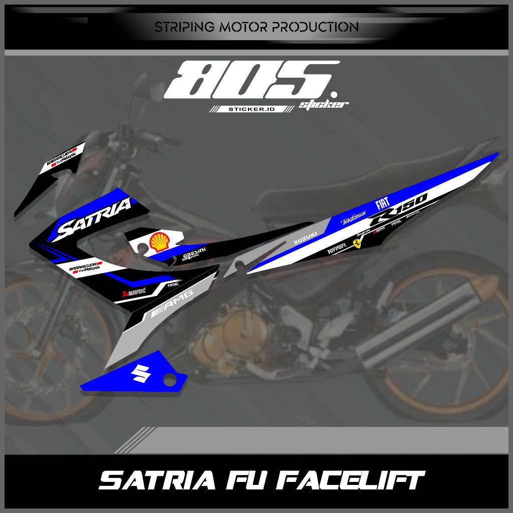 STRIPING STIKER SUZUKI SATRIA FU F150 FACELIFT - STIKER VARIASI FU FL/FU 2015-2016 GRAFIS KEREN