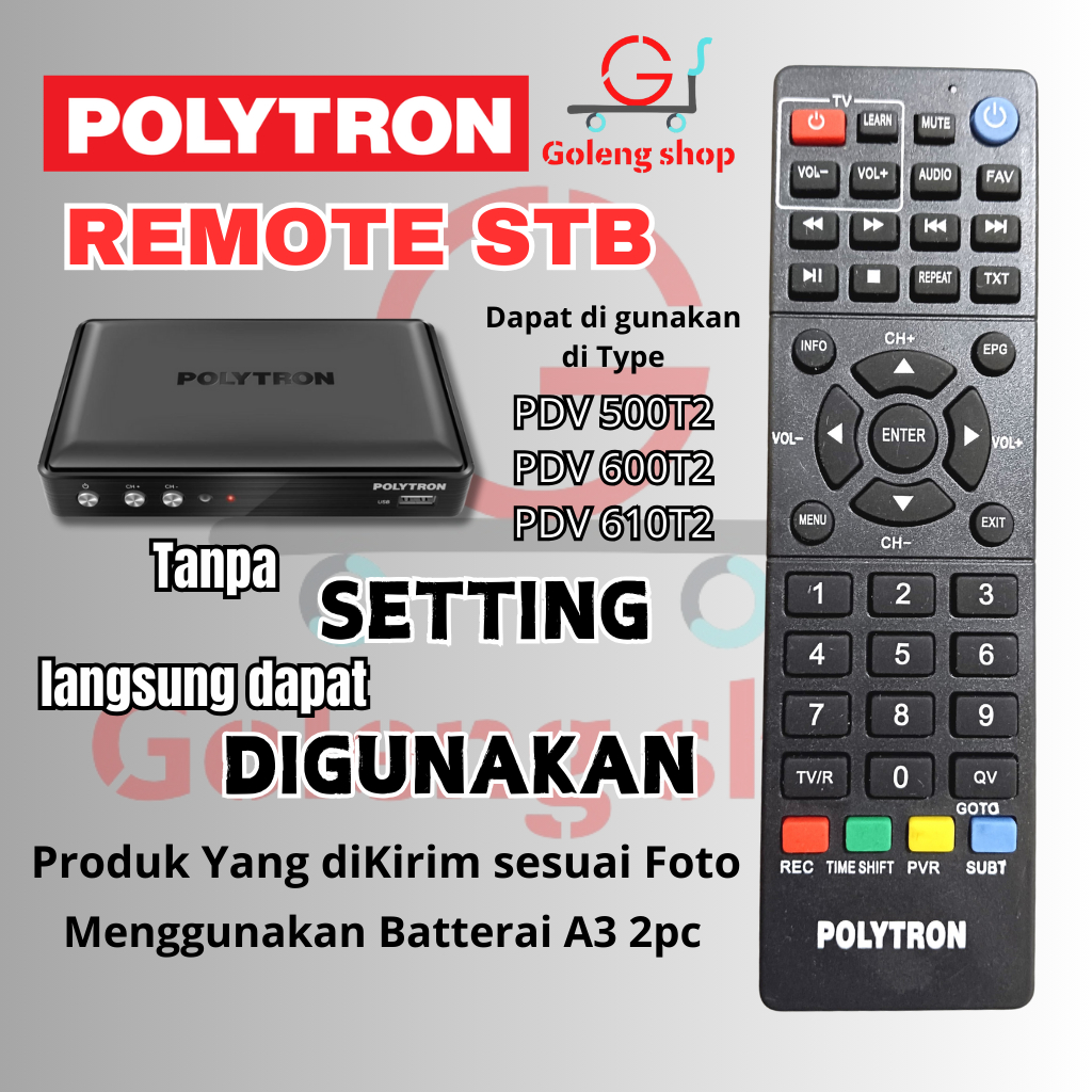 Remote Set Top Box Polytron Remot STB POLYTRON