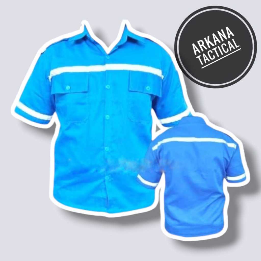 KEMEJA KERJA WEARPACK SAFETY LENGAN PENDEK