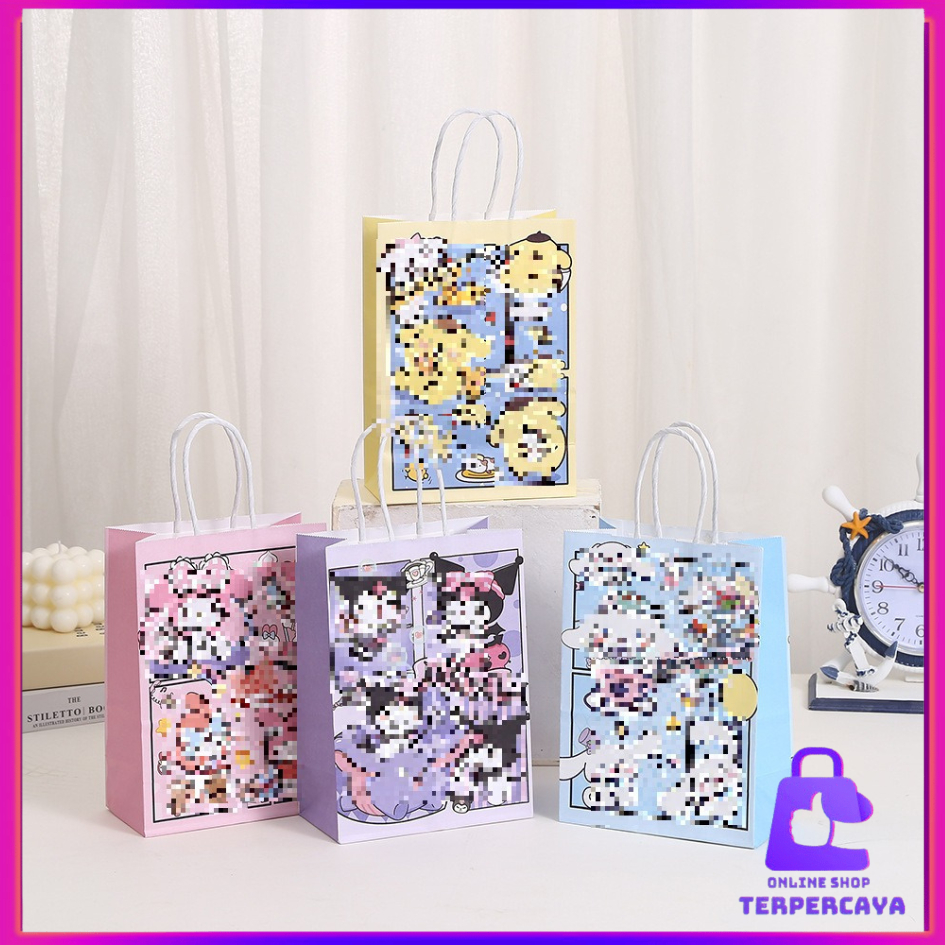 

OST Paper Bag Kantong Kertas Happy birthday Animasi Goodie Bag Bingkisan Snack Anak Tas Hampers Kado Motif Kartun Lucu
