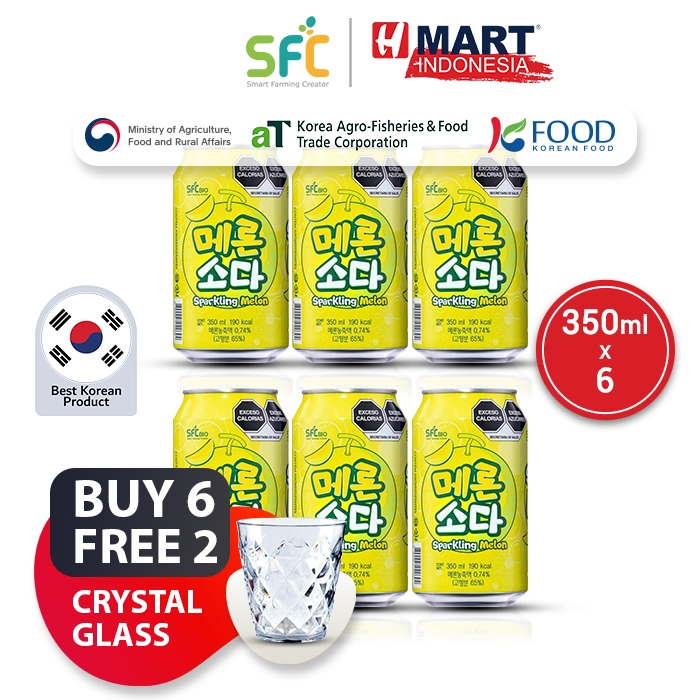 

SFC Sparkling Melon - Minuman Rasa Melon Berkarbonasi 350ml 1 Pack (isi 6pcs)