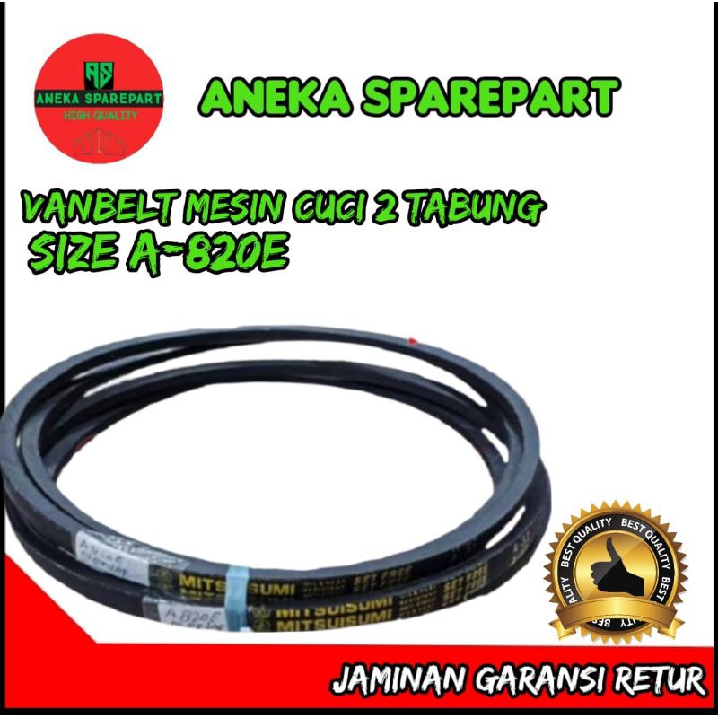 vanbelt/fanbel/v belt mesin cuci A-820 E, SANYO AQUA MESIN CUCI 2 TABUNG