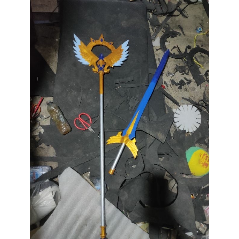 weapon oddete tongkat dan pedang oddete cosplay