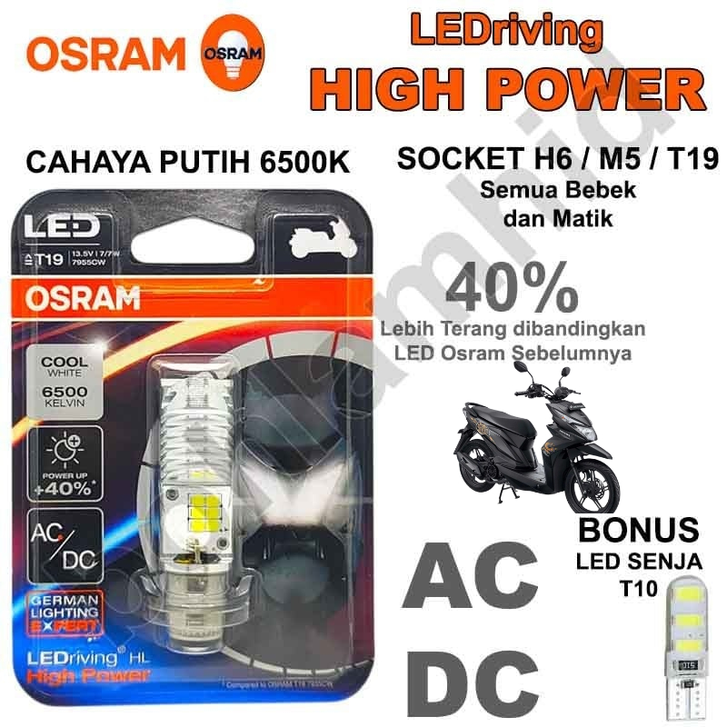 Lampu Motor LED OSRAM Honda Beat Street (putih) RZ1 Grs 6bln