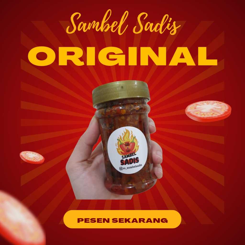 

Sambal Original 170gr - Sambel Original 170gr - Sambel Sadis Original 170gr - Sambal Sadis Ori 170gr