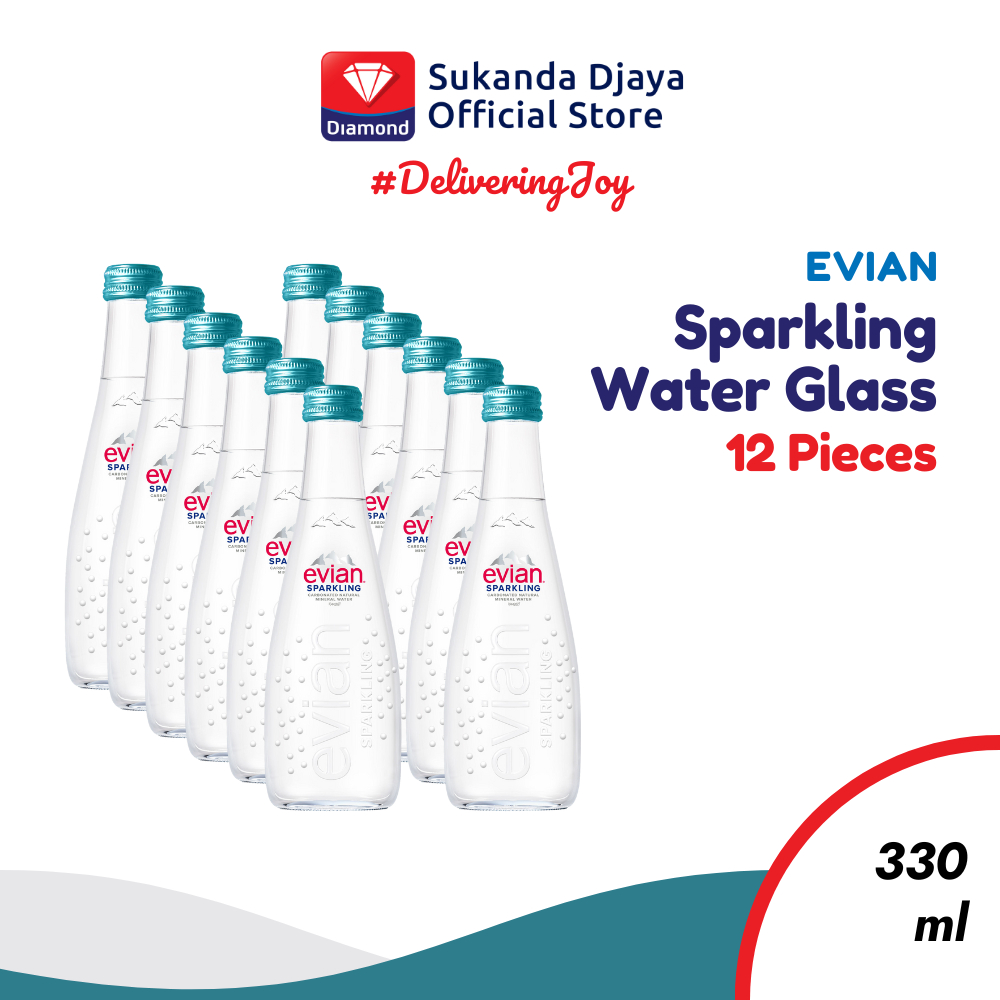 

Evian Sparkling Mineral Water Glass 330 Ml [Isi 12 Pcs]