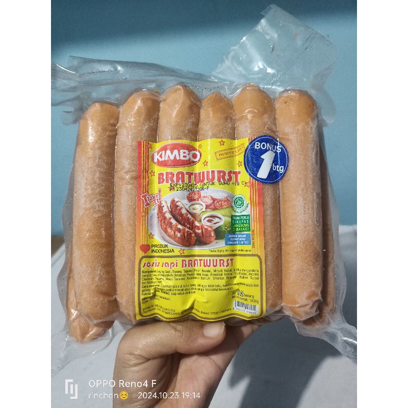 

Sosis kimbo bratwurst 1kg 12pcs+1