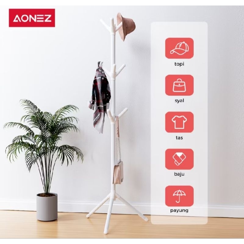 Gantungan baju AOZEN Rak Baju Gantungan Berdiri Bag Hanger Stand Hanger Topi Berdiri Gantungan berdi