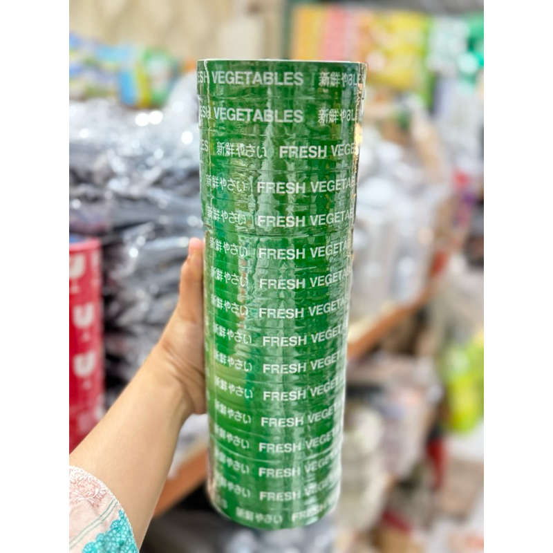 Lakban Sayur Fresh Vegetable Hijau solasi buah hidroponik Original