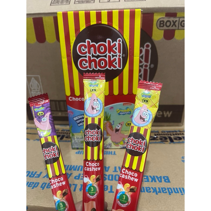 

CHOKI CHOKI CHOCOCASHEW HALAL @9gr ISI 20 PCS PER BOX