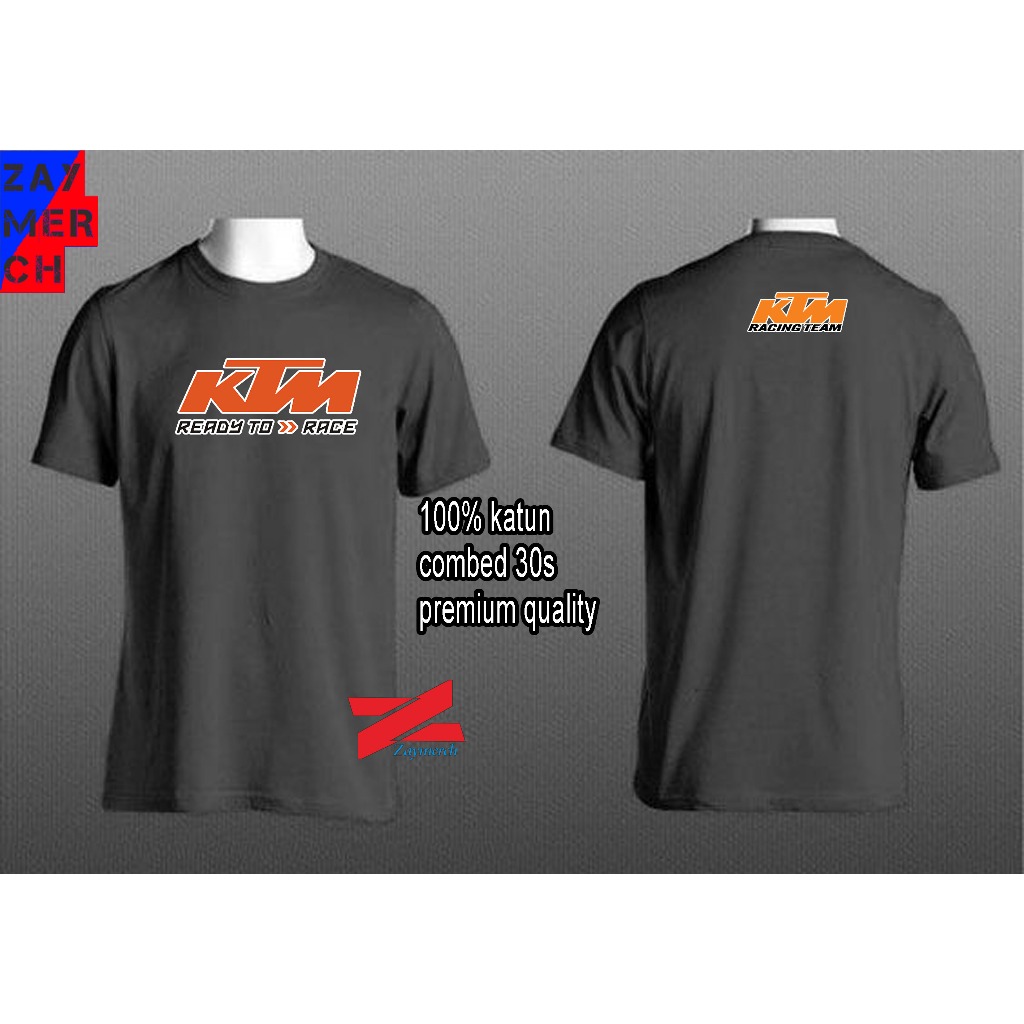 kaos dewasa ktm racing team ready to race baju ktm racing team