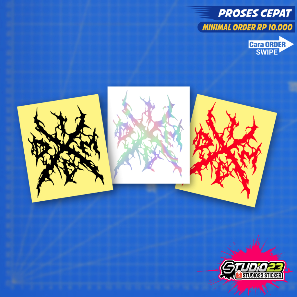

Sticker INDONESIAN DEATH METAL IDDM Cutting Stiker Hologram