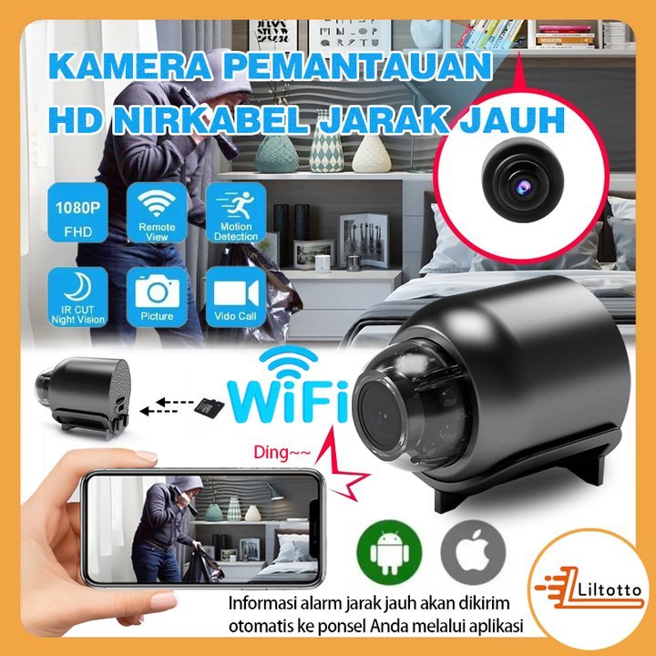 ✨COD✨【Produk Baru】CCTV Mini tersembunyi tanpa kabe CCTV WIFI Mini HD 1080P Kamera Keamanan Bluetooth