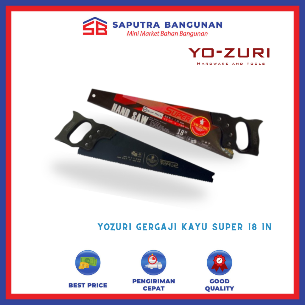YOZURI GERGAJI KAYU SUPER 18 IN