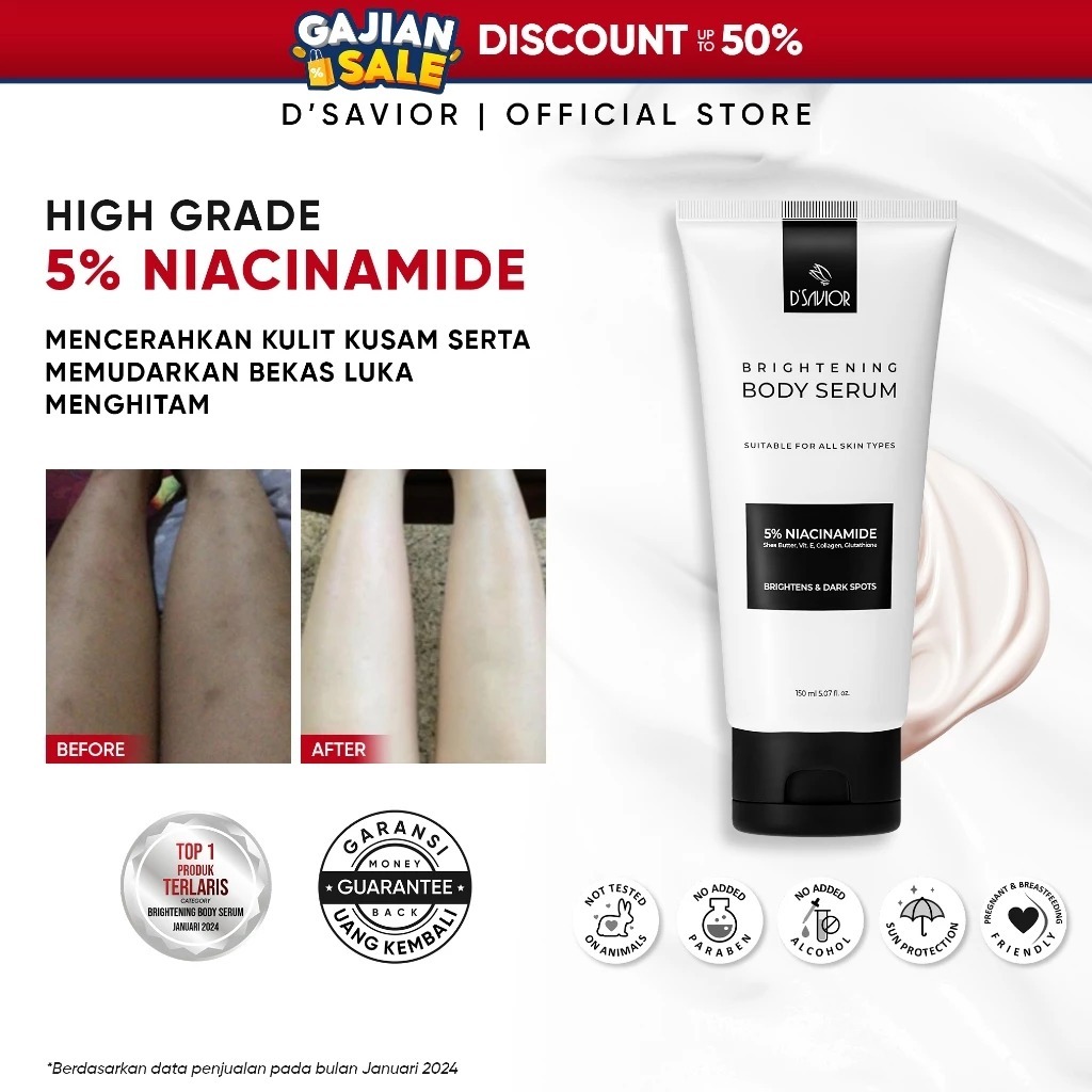 Ready - Pencerah Kulit Seluruh Tubuh Pria Wanita Paling Ampuh dan Cepat, Mencerahkan Warna Kulit Bel